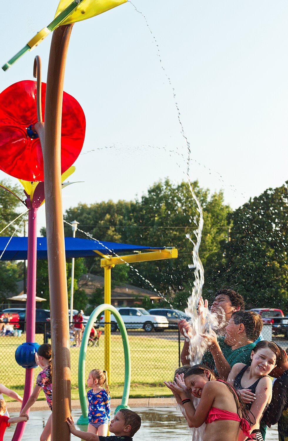 A dose of water was a welcome remedy to the summer heat. [peep plenty more patriotic photos]